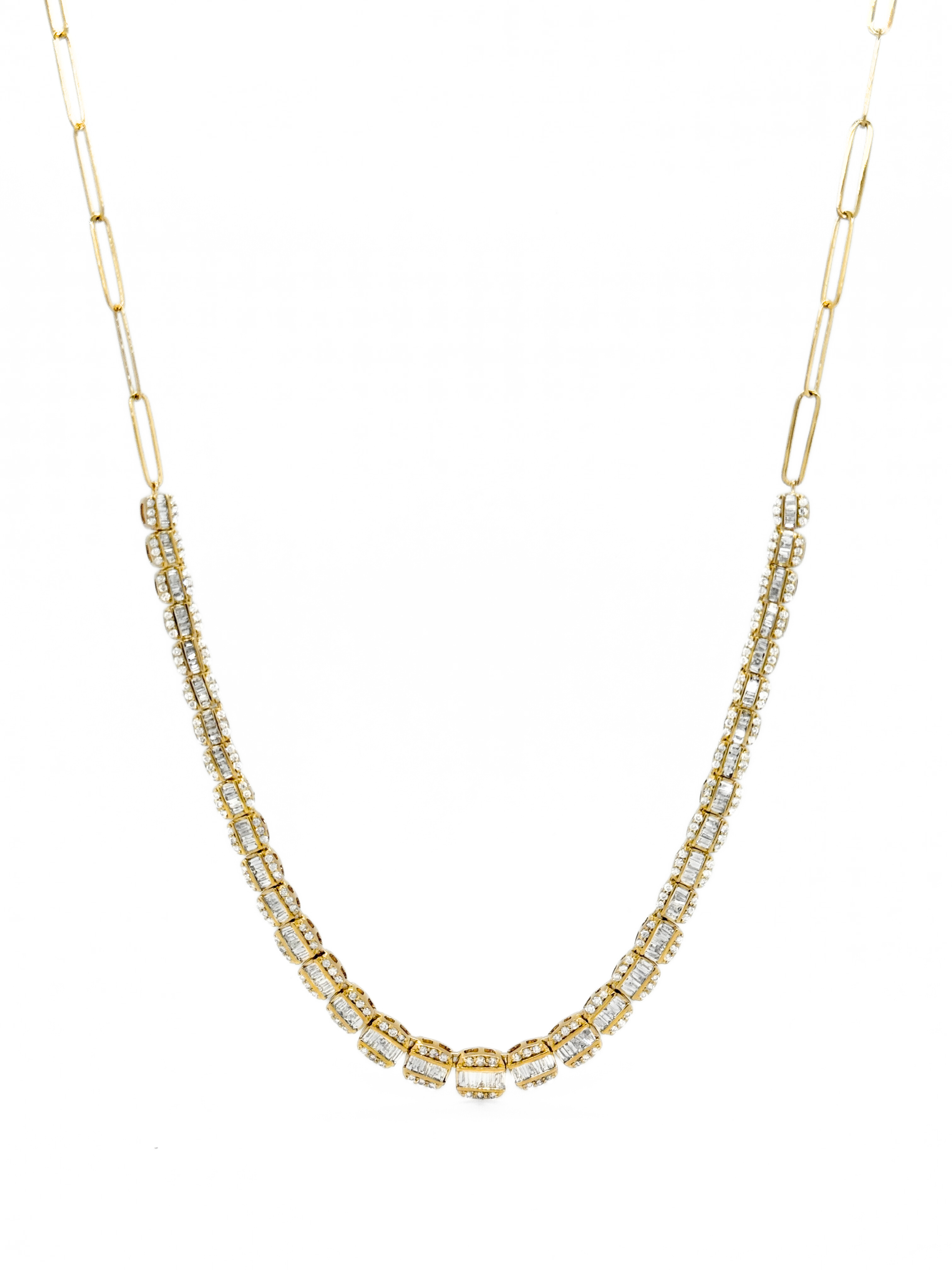 DIAMONS PAPER-CLIP NECKLACE-404245